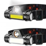 Επαναφορτιζόμενος φακός κεφαλής LED USB μαύρο - Image 7