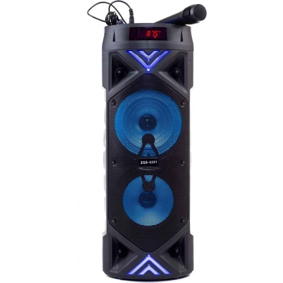 Φορητό ηχείο Bluetooth με μικρόφωνο και τηλεχειριστήριο ZQS-6201 μαύρο - Image 3