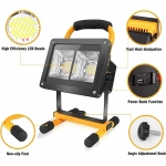 Φορητός Επαναφορτιζόμενος Προβολέας LED 60W USB OEM W864B – Μαύρο, Κίτρινο
