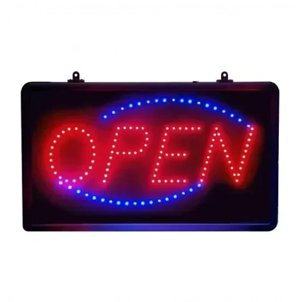 Φωτιζόμενη Διαφημιστική Πινακίδα LED OPEN Μονής όψης