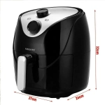 Φριτέζα αέρος 1500W με αποσπώμενο κάδο 4.8lt Sokany HB-8009 μαύρο - Image 2