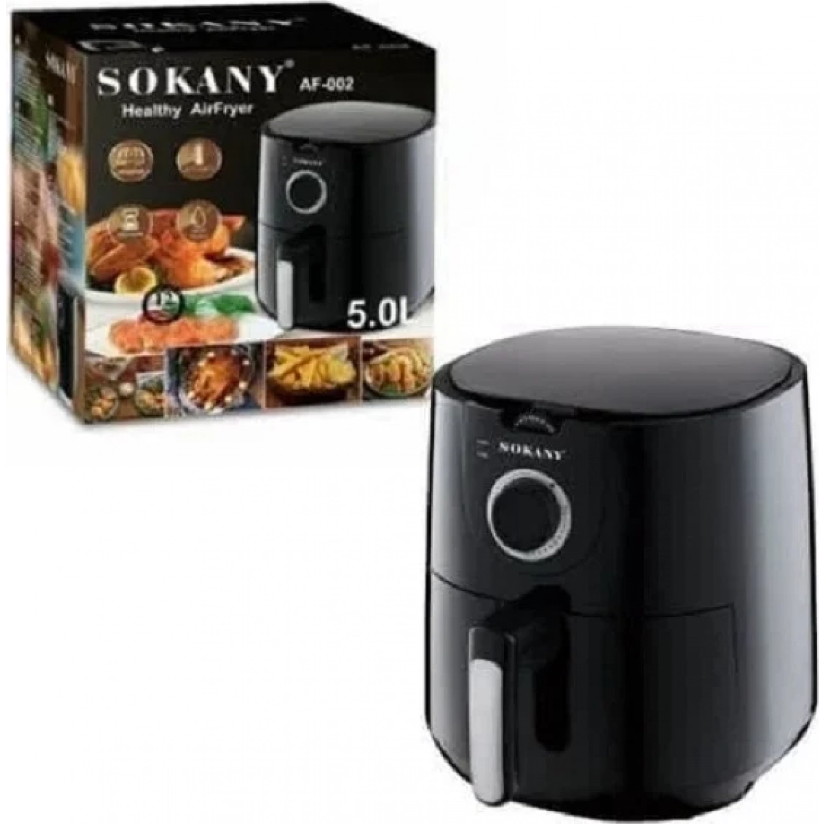 Φριτέζα αέρος με αποσπώμενο κάδο 1500W 5lt Sokany AF-002 μαύρο - Image 2