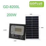 Ηλιακός προβολέας 200W με τηλεχειριστήριο GD-8200L μαύρο - Image 3