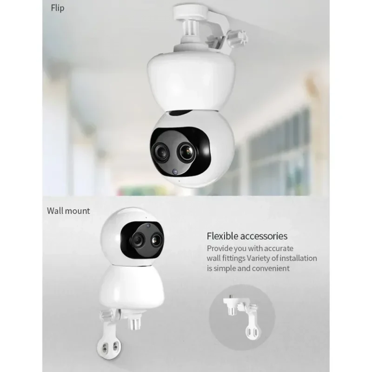 IP Κάμερα Τύπου Θόλος 2K 360º WiFi Android/iOS & Αναγνώριση Προσώπου Andowl Q-S2099 – Λευκό