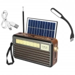 Επιτραπέζιο Ραδιόφωνο Ηλιακό με Bluetooth και USB CMiK MK-193BT Καφέ