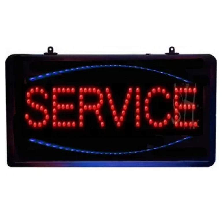 Κυλιόμενη Πινακίδα LED Service Διπλής Όψης SDS-8816 48x25cm Κόκκινο / Μπλε
