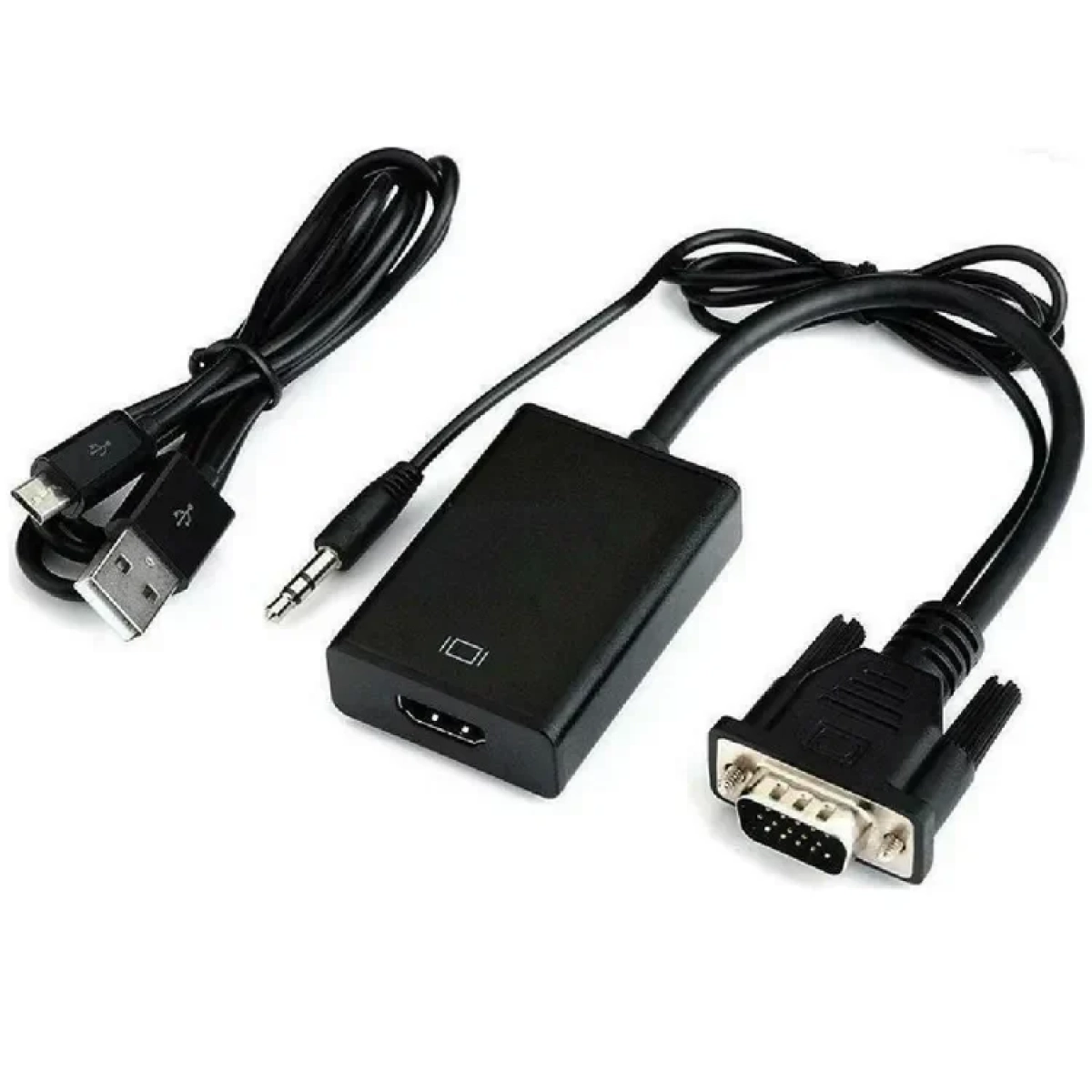 Μετατροπέας σήματος VGA και 3.5mm σε HDMI Andowl Q-HD09 μαύρο - Image 2