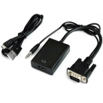 Μετατροπέας σήματος VGA και 3.5mm σε HDMI Andowl Q-HD09 μαύρο - Image 2