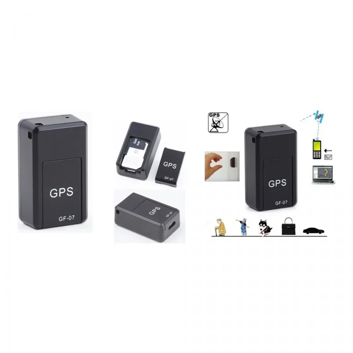 Συσκευή τοποθεσίας mini GPS για αυτοκίνητα/μηχανές GF-07 GPRS/GSM μαύρο