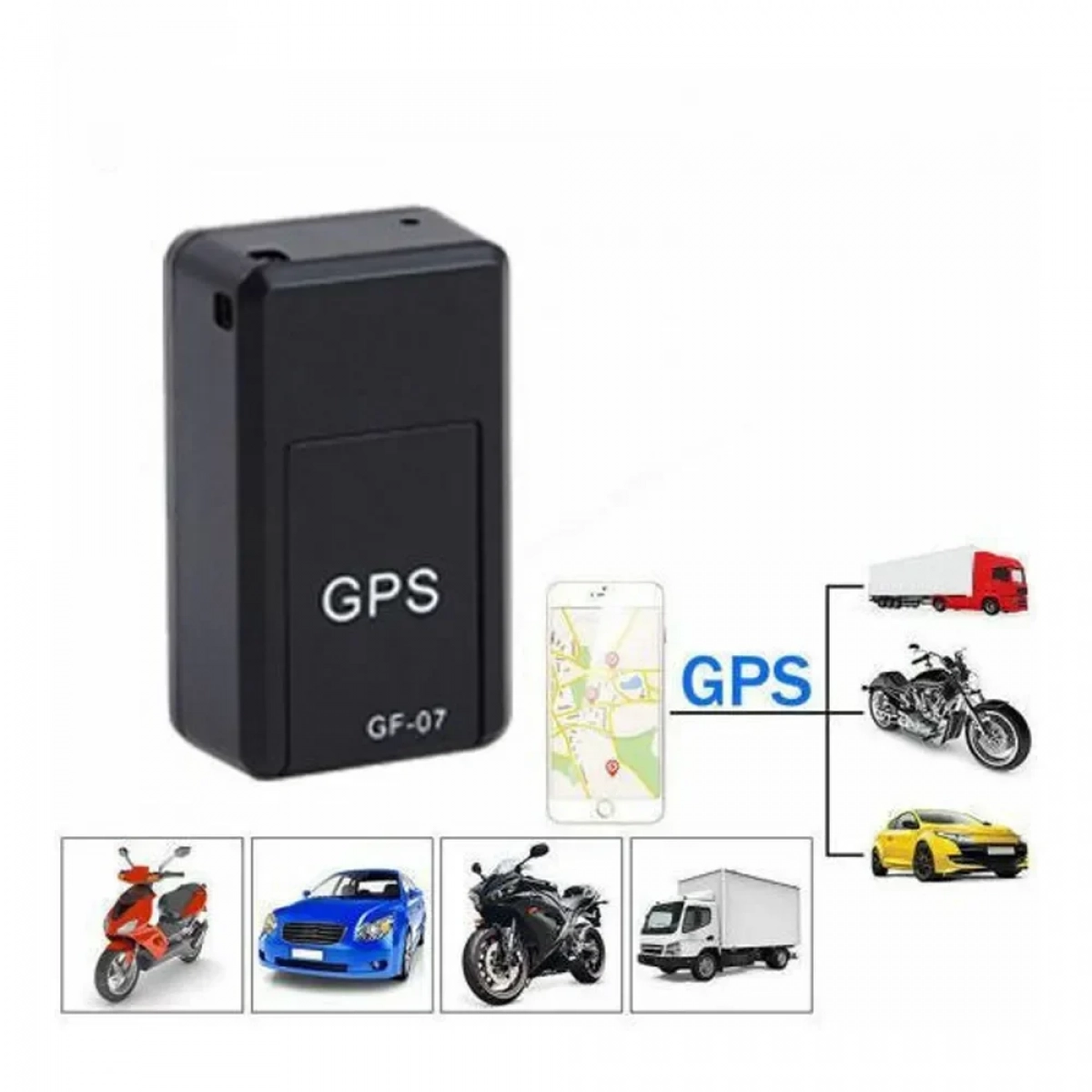 Συσκευή τοποθεσίας mini GPS για αυτοκίνητα/μηχανές GF-07 GPRS/GSM μαύρο