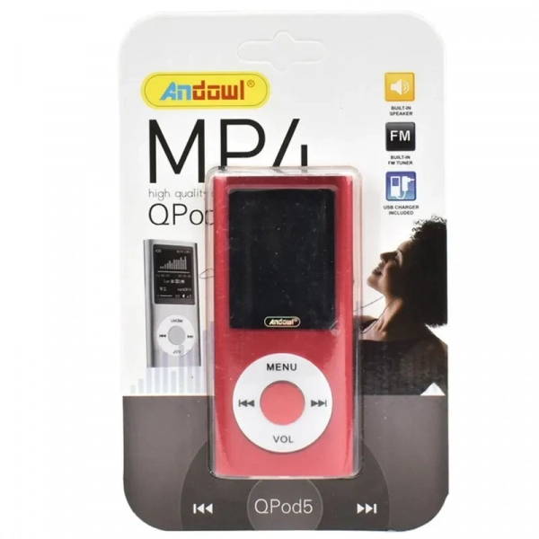 MP4 Player με Οθόνη 1.8″ χωρίς εσωτερική μνήμη Κόκκινο Andowl QPOD5