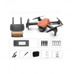 Πτυσσόμενο αεροσκάφος mini drone με τηλεχειριστήριο K3 E99pro πορτοκαλί