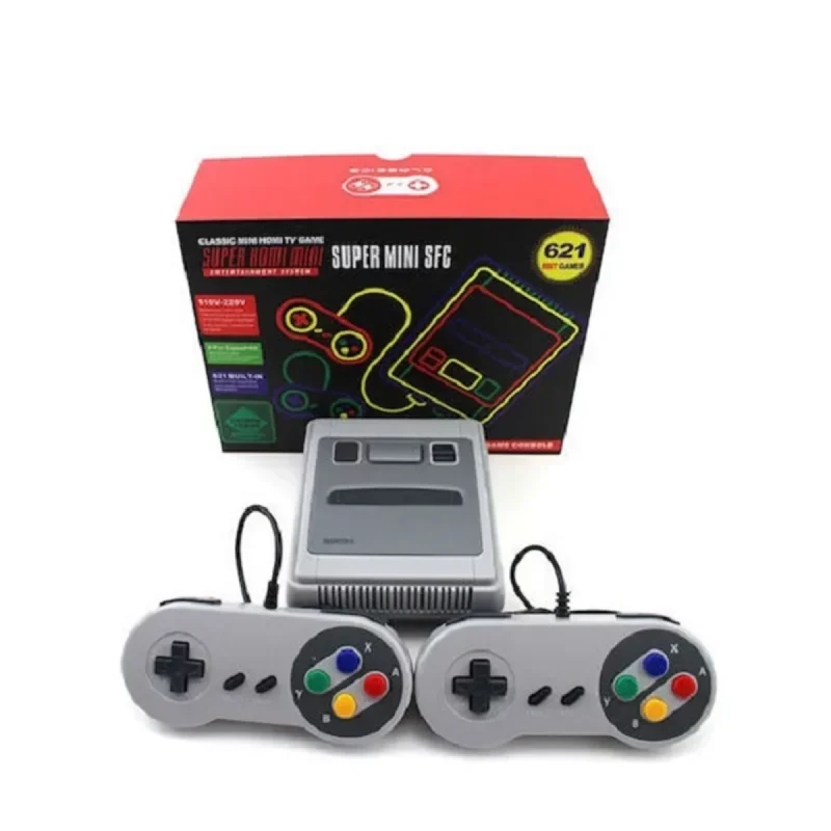 Retro κονσόλα παιχνιδομηχανή 621 παιχνίδια HDMI super mini SFC