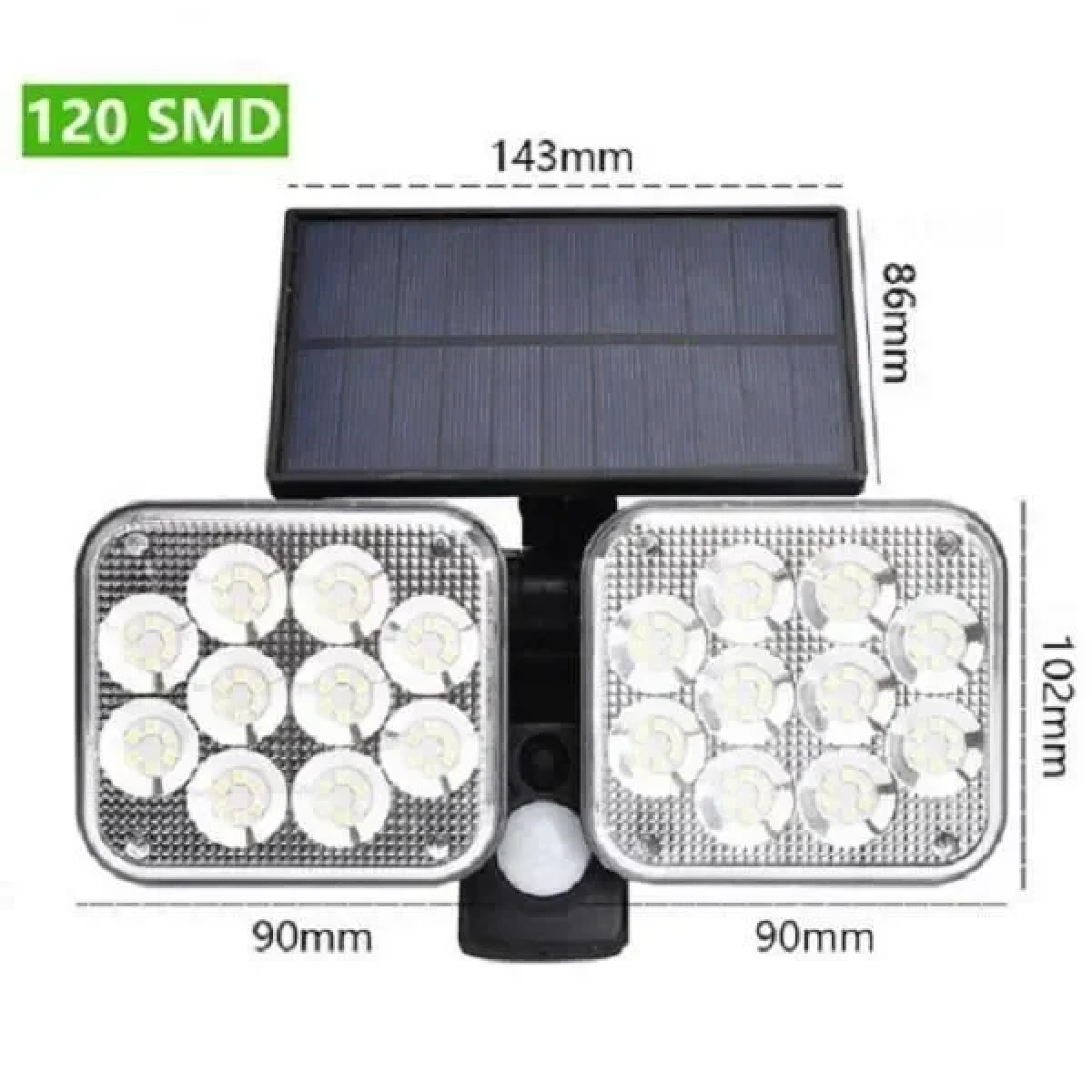Ηλιακός προβολέας led με αισθητήρα κίνησης 120 smd led JD-2108