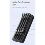 Powerbank 10000 mah με 4 καλώδια φόρτισης awei P133K (Μαύρο)