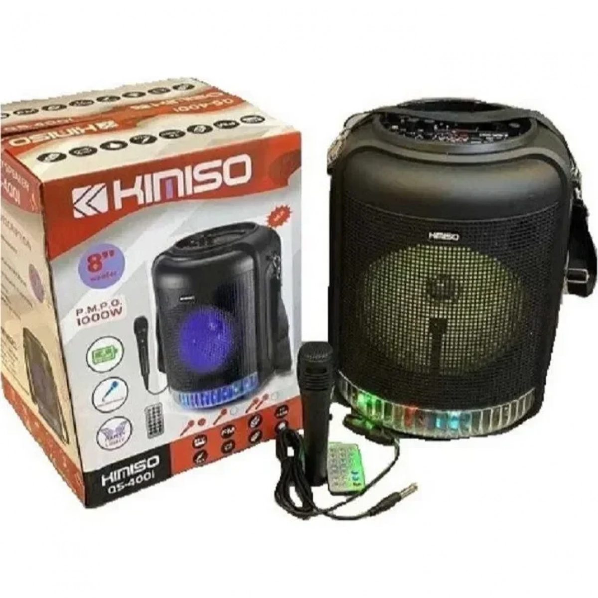 Φορητό ηχείο με bluetooth και μικρόφωνο karaoke Kimiso QS-4001 μαύρο
