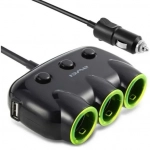 Φορτιστής Αυτοκινήτου 1xUSB 3xΑναπτήρα Awei C-35 2.1A – Μαύρο