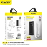 Powerbank 10000 mah με 4 καλώδια φόρτισης awei P133K