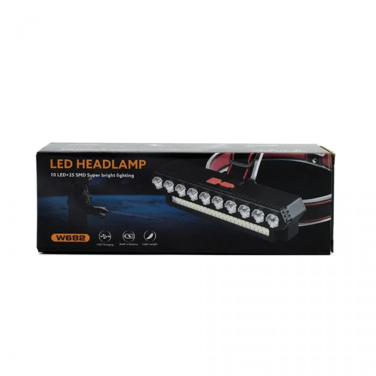 Αδιάβροχος φακός κεφαλής 10LED 25smd W682