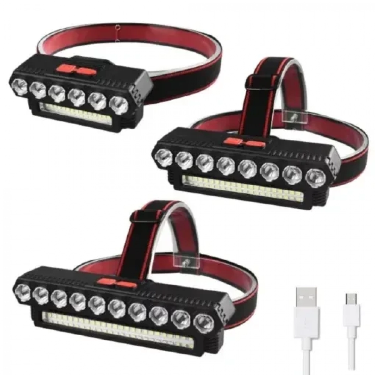 Αδιάβροχος φακός κεφαλής 10LED 25smd W682