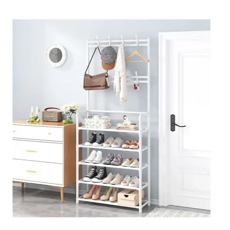 Έπιπλο Εισόδου με Κρεμάστρα 5 Επιπέδων 60x172x26cm Λευκό