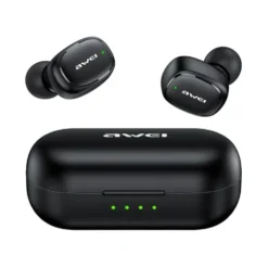 Ασύρματα ακουστικά Awei T13 Pro Earbud με θήκη φόρτισης μαύρο