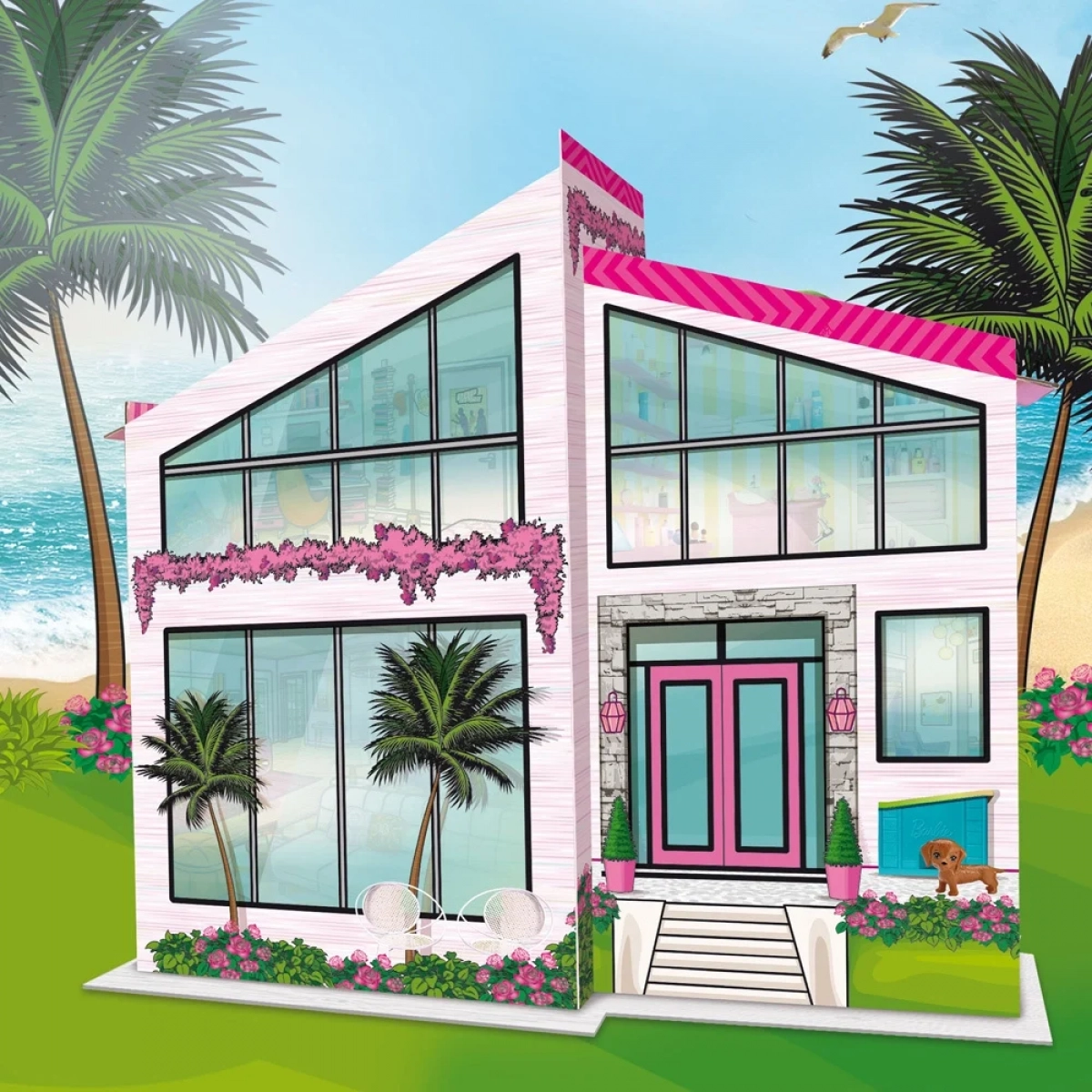Lisciani Barbie Dream House Ονειρεμένη Βίλα Διακοπών με Κούκλα και ΔΩΡΟ η λαμπάδα - Image 3