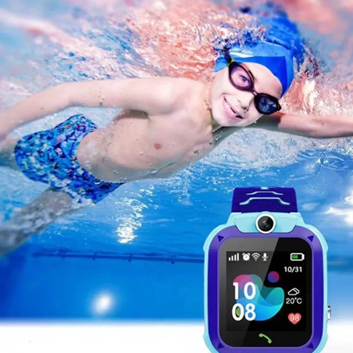 Λαμπάδα Παιδικό Smartwatch με GPS Q12 μπλε - Image 3