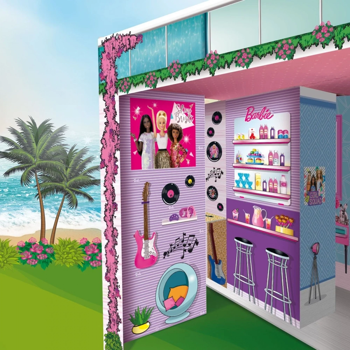Lisciani Barbie Dream House Ονειρεμένη Βίλα Διακοπών με Κούκλα και ΔΩΡΟ η λαμπάδα - Image 5