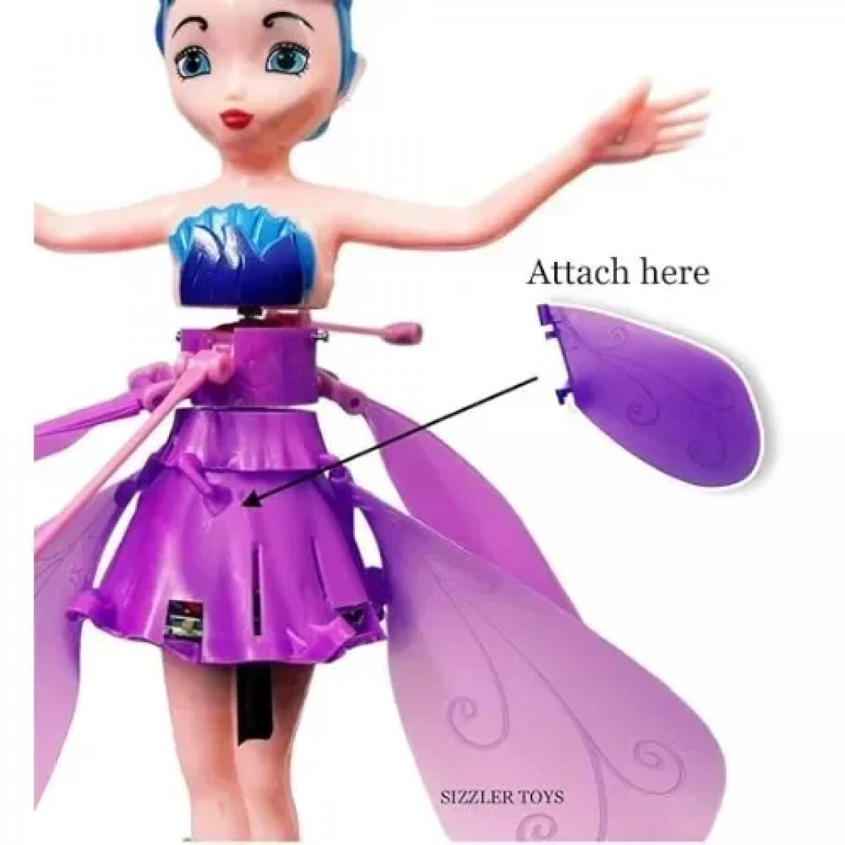 Κούκλα ιπτάμενη νεράιδα Beautiful Flying Fairy Doll Μωβ