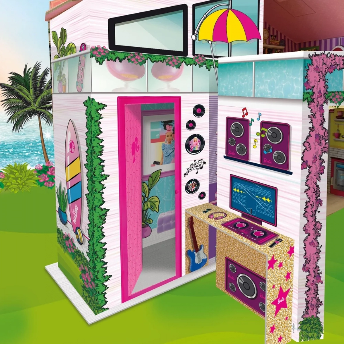 Lisciani Barbie Dream House Ονειρεμένη Βίλα Διακοπών με Κούκλα και ΔΩΡΟ η λαμπάδα - Image 8