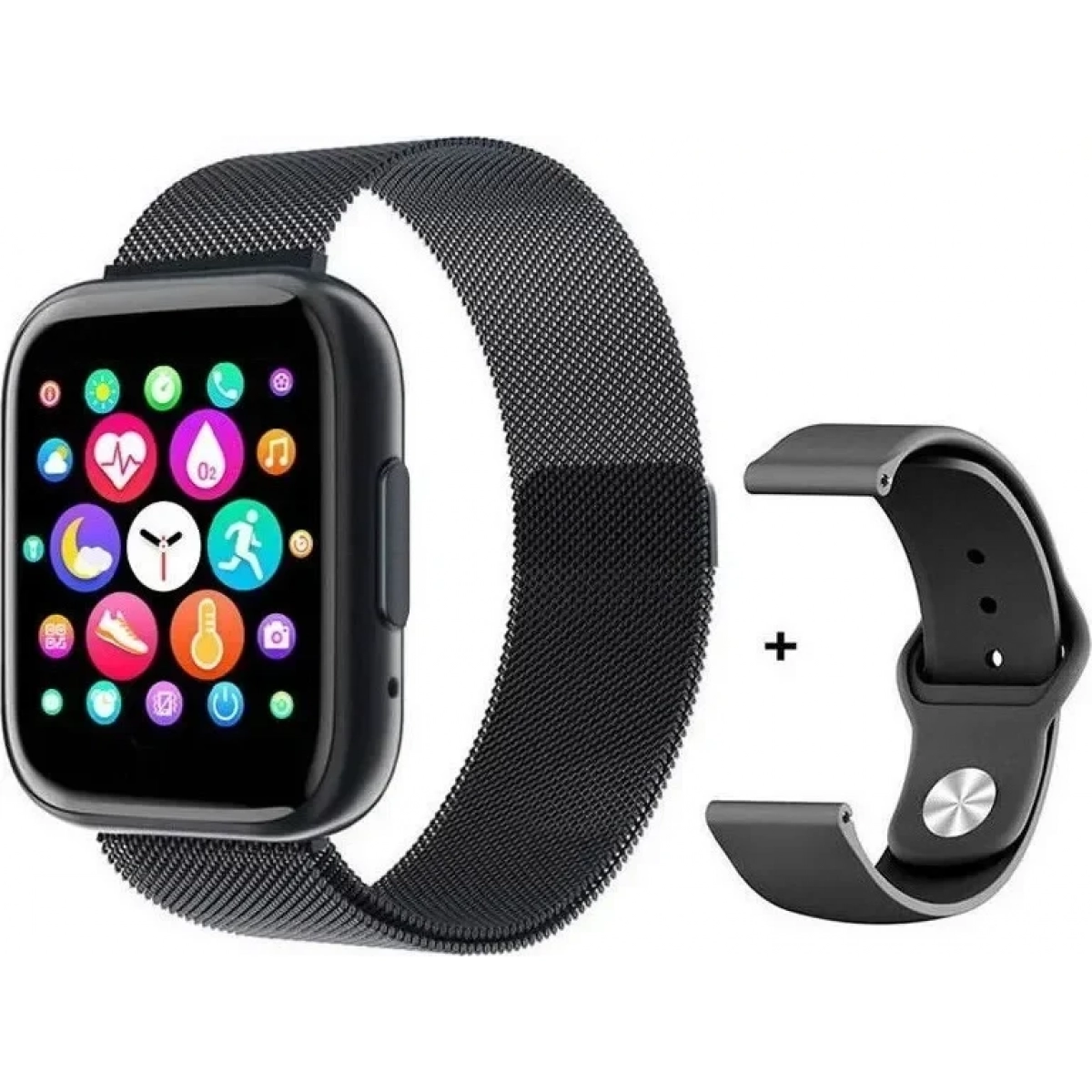 T99 Smartwatch με Παλμογράφο μαύρο και ΔΩΡΟ η λαμπάδα - Image 2
