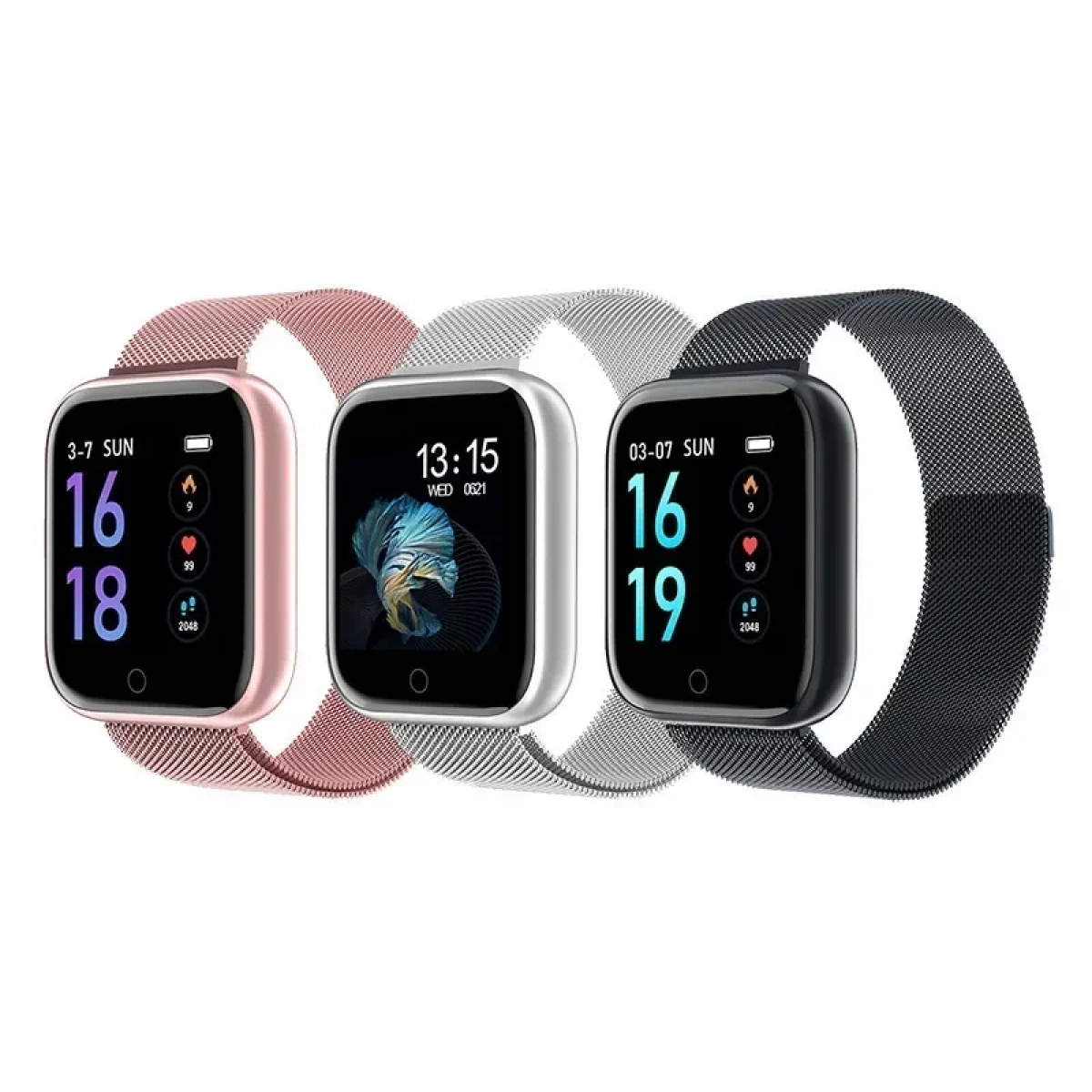 Smartwatch T80, Ροζ