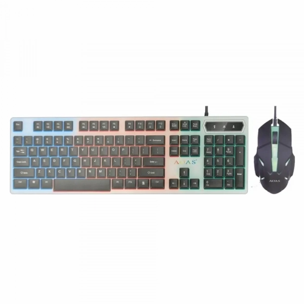 Σετ Gaming Πληκτρολόγιο με RGB φωτισμό & Ποντίκι AOAS M-350 (Αγγλικό US)
