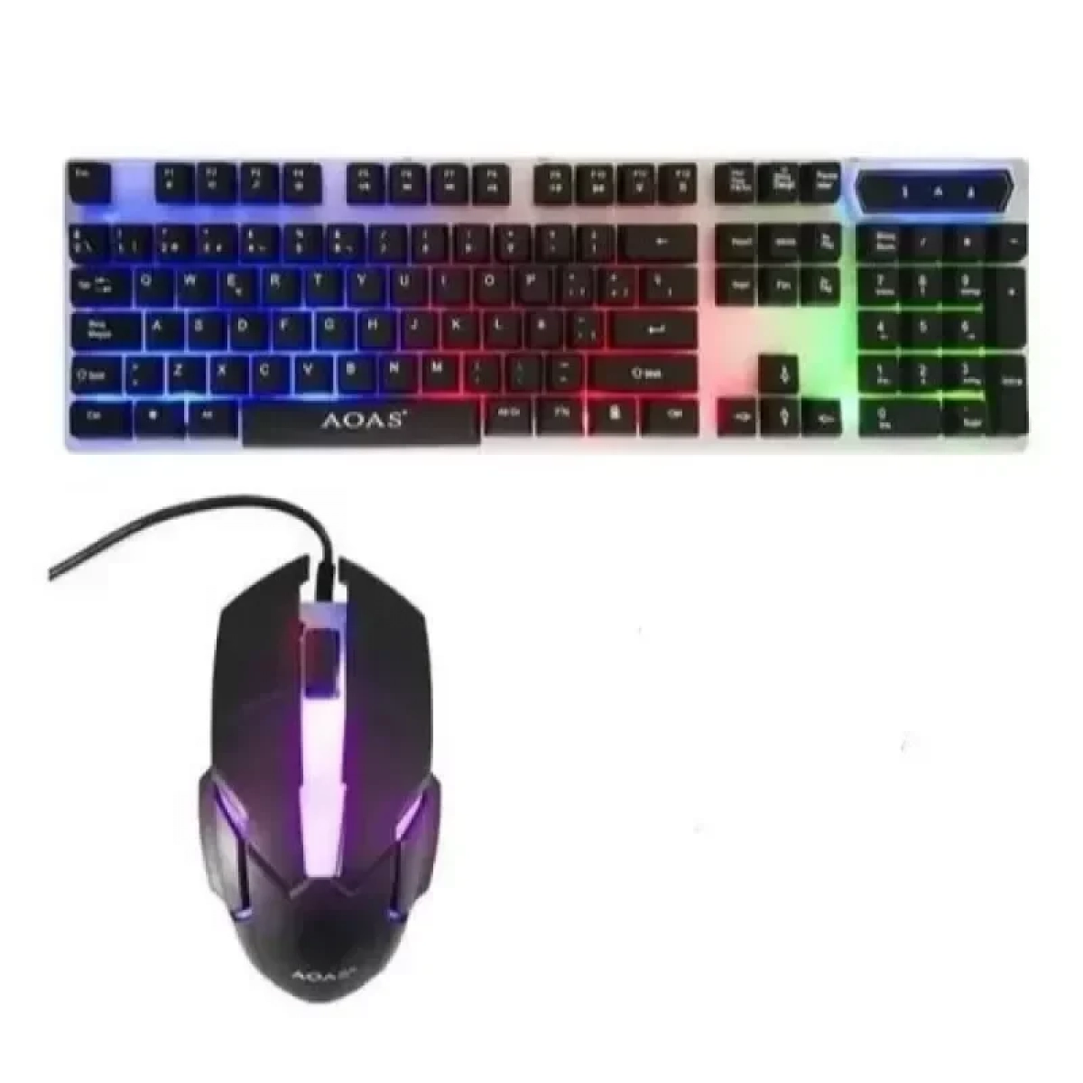 Σετ Gaming Πληκτρολόγιο με RGB φωτισμό & Ποντίκι AOAS M-350 (Αγγλικό US)