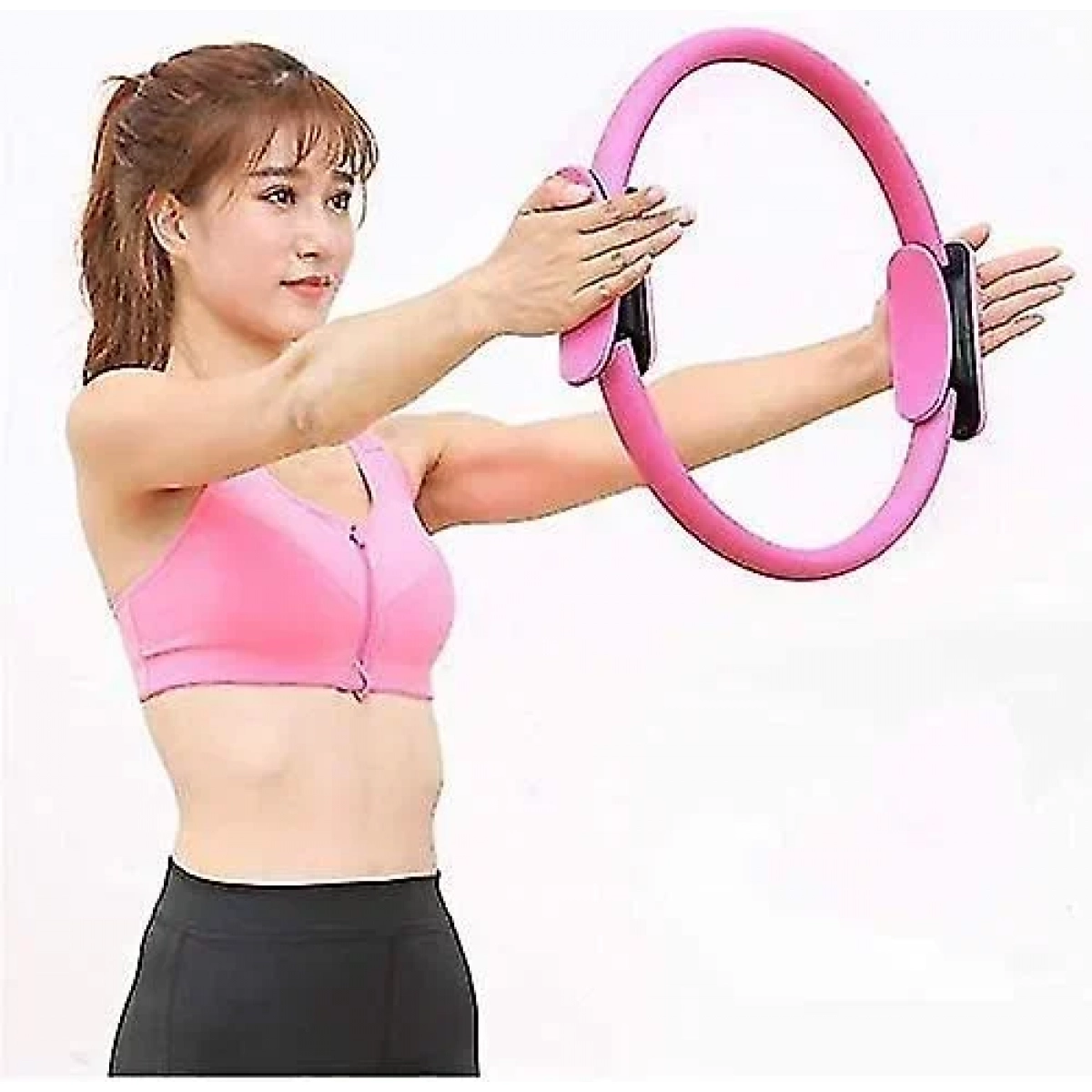 Δαχτυλίδι γυμναστικής με αντίσταση Pilates Ring ροζ