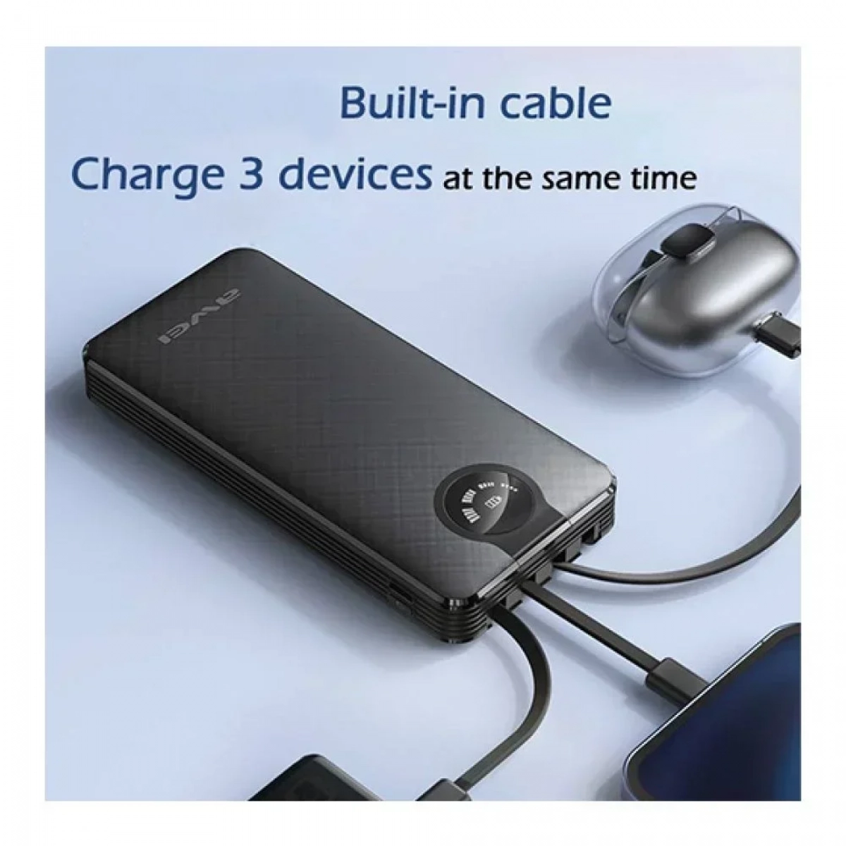Awei P134K Power Bank 20000mAh με Θύρα USB-A και Θύρα USB-C Μαύρο