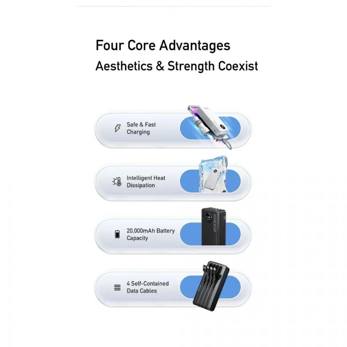 Awei P134K Power Bank 20000mAh με Θύρα USB-A και Θύρα USB-C Μαύρο
