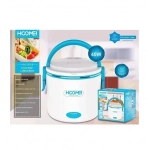 Hoomei HM-5650B Δοχείο Φαγητού Inox 0.7L, 171x157x154mm με Ισχύ 40W σε Λευκό-Μπλε - Image 2