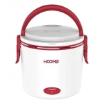 Hoomei HM-5650R Δοχείο Φαγητού Inox 0.7L, 171x157x154mm με Ισχύ 40W σε κόκκινο