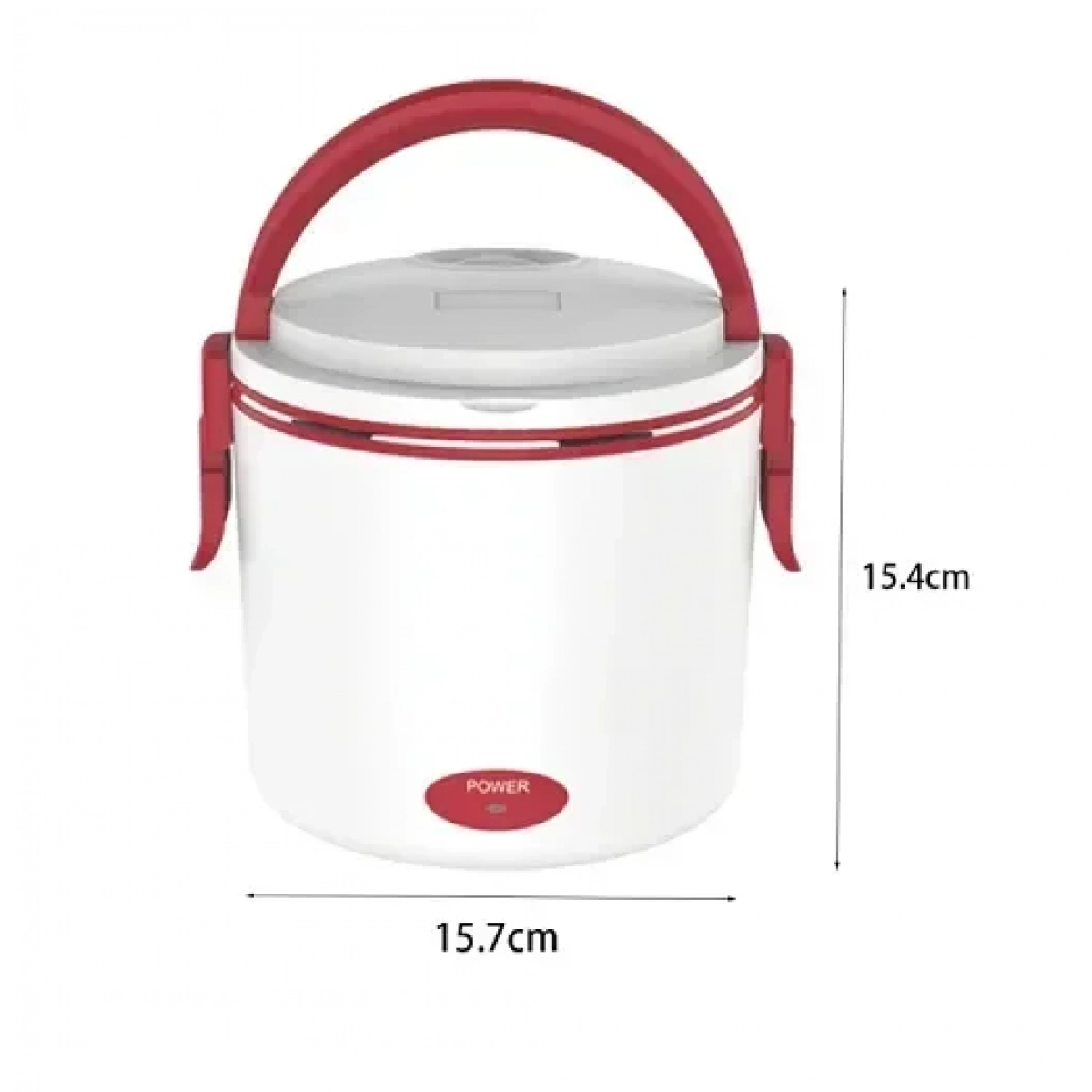 Hoomei HM-5650R Δοχείο Φαγητού Inox 0.7L, 171x157x154mm με Ισχύ 40W σε κόκκινο - Image 4