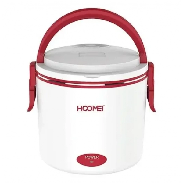 Hoomei HM-5650R Δοχείο Φαγητού Inox 0.7L, 171x157x154mm με Ισχύ 40W σε κόκκινο