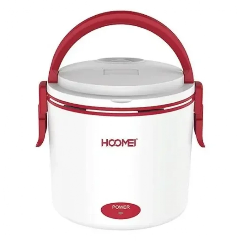 Hoomei HM-5650R Δοχείο Φαγητού Inox 0.7L, 171x157x154mm με Ισχύ 40W σε κόκκινο
