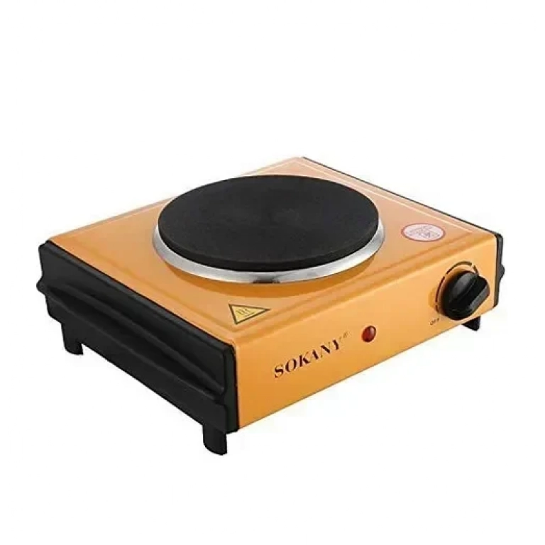 Ηλεκτρική εστία εμαγιέ μονού καυστήρα 1000W Sokany SK-100A κίτρινο