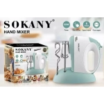 Ηλεκτρικό μίξερ χειρός 100W με 5 ταχύτητες Sokany SK-6625 - Image 2