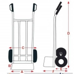 Καρότσι αλουμινίου τηλεσκοπικό 80KG KEV-YL01