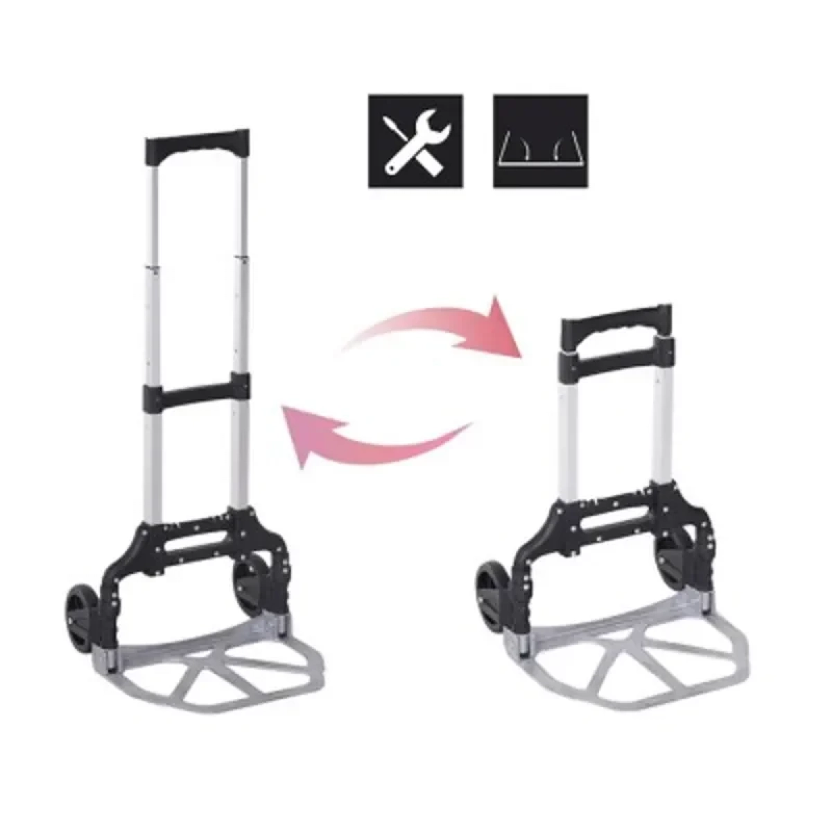 Καρότσι αλουμινίου τηλεσκοπικό 80KG KEV-YL01