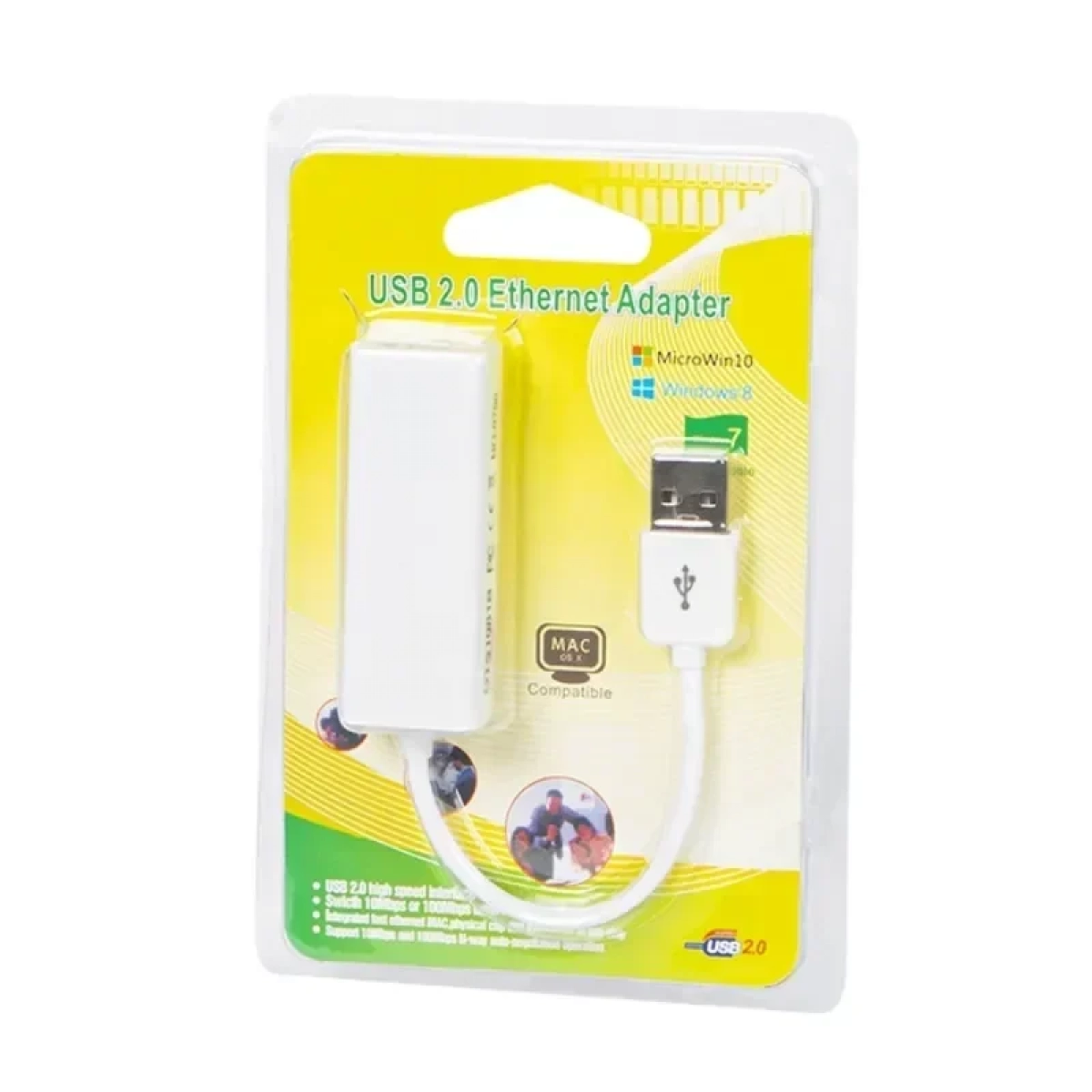 Κάρτα εξωτερικού δικτύου με βύσμα USB και υποδοχή RJ45 για ενσύρματη σύνδεση Ethernet - Image 2