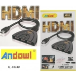 Μετατροπέας 4Κ HDMI switch 3 θύρες σε 1 Andowl Q-HD30 μαύρο - Image 5