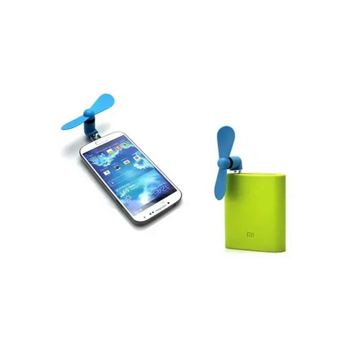 Μίνι ανεμιστηράκι κινητού για iphone με θύρα lightning μπλε - Image 2